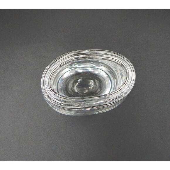 Orrefors Sven Palmqvist Crystal Bud Small Vase Etched Flower 5 1/4 In Signed - Picture 5 of 8